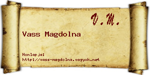 Vass Magdolna névjegykártya
